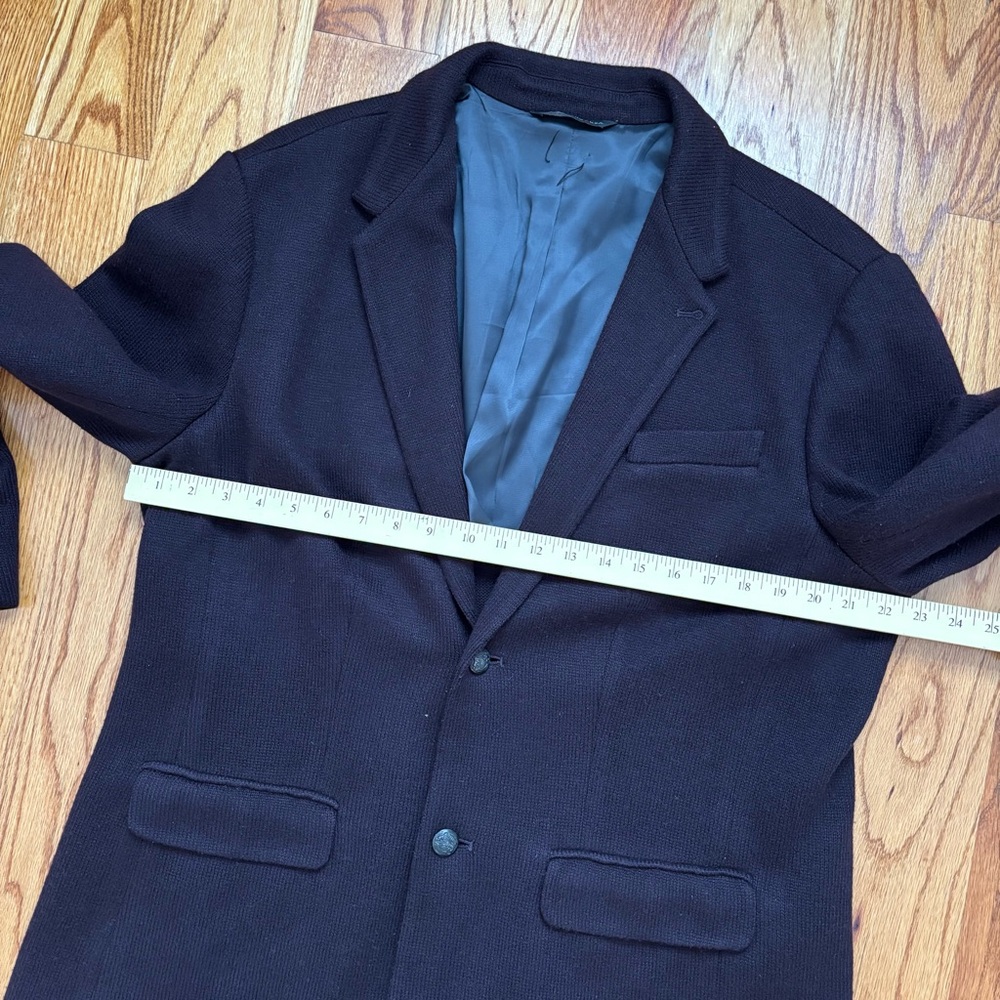 John Varvatos Dark Plum Knit Sport Coat Blazer Men's size 42 or Large - Picture 4 of 8